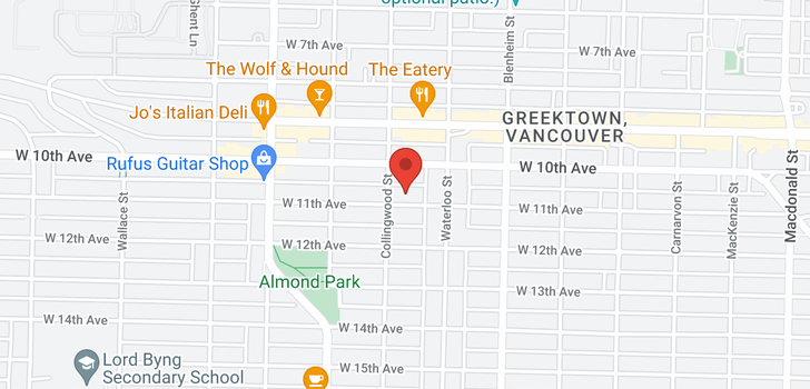 map of 3463 W 11TH AVENUE